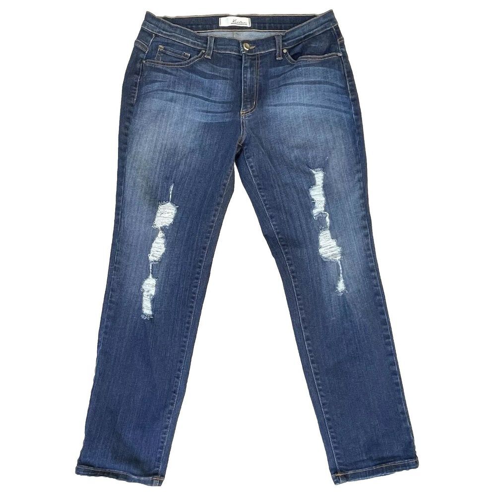KanCan Jeans Womens Size 11 Blue‎ Distressed Stretch KC1490 Measures 32x27